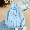 thumbnail image 4 of Graphic Hoodies for Women Fall Winter Long Sleeve Positive Message Hooded Sweatshirt with Pockets Pullover Tops, 4 of 5