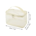 thumbnail image 2 of Unique Bargains 1 Pc Large Capacity Drawstring Makeup Bag for Vacation Business Travel Mesh Fabric yellow, 2 of 6