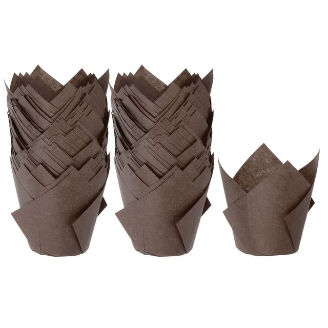 Moldes para cupcakes Unique Bargains de papel tulipán 100 Unidades Desechables
