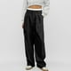 thumbnail image 1 of WILLBEST Pantalones Casuales de Verano para Mujer, con Rayas, Cintura Alta, Patchwork, Bolsillos Colgantes, Pierna Recta, Pantalones de Traje Casuales para Mujer Moderna Grande, 1 of 7