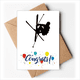 thumbnail image 1 of Skateboarding Black Sport Silhouette Sobre de la Carta de felicitación de la tarjeta de matrimonio, 1 of 4