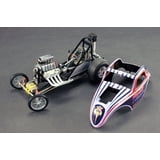 Modèle Réduit ACME 1:18 Flamed Altered Dragster Noir Avec Flammes - Réf A1800804, Métal, Neuf