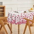 thumbnail image 6 of Valentine''s Day Tablecloth 60×84 Inch Oval, Watercolor Love Hearts Pink Colored Washable Table Cover for Party Picnic Dinner Decor, 6 of 6