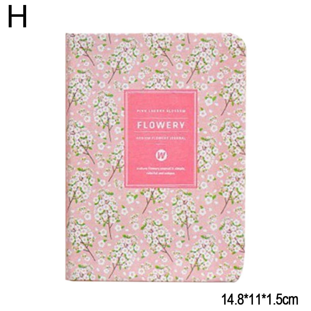 Floral Flower Schedule Book Diary Weekly Planner Notebook School Supplies N7 