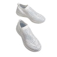thumbnail image 5 of LUCKY STEP Fashion Breathable Rhinestone Sneaker Mesh Slip On Walking Shoes,White,Womens, 5 of 6