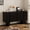 63" Black, variant on Rophefx 63" Wooden Storage Cabinet,Black Wood Sideboard Buffet Cabinet with 3 Drawers & 2 Doors,Modern Fluted Sideboard Console Table for Living Room, Dining Room, Kitchen,Entryway, Hallway