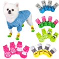 thumbnail image 2 of Calcetines antideslizantes con estampado para mascotas, calcetines bonitos para perros, gatos y cachorros, Protector de patas, productos para razas pequeñas, Spitz, York, Chihuahua, 4 piezas, 2 of 4