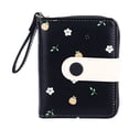 thumbnail image 2 of Women Wallet Black Zipper Wallet Small Minimalist PU Leather Large Capacity Soft Card Holder Wallet for Daily, 2 of 10