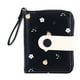 thumbnail image 2 of Cartera para mujer Nikou negra con cremallera pequeña minimalista de piel sintética gran capacidad suave tarjetero, 2 of 15