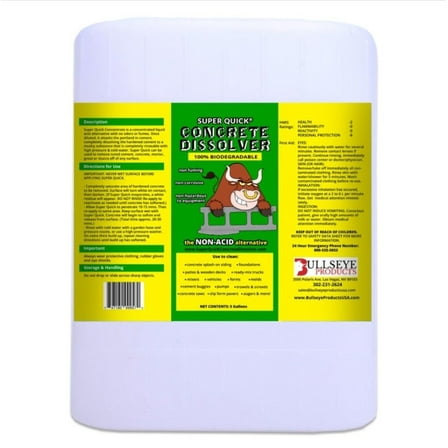 Bullseye Products Super Quick Concrete Dissolver 5 Gallon