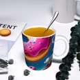thumbnail image 5 of Yiaed Starry Sky Colorful Donut Print Ceramics Coffee,Large Handle Design,Extra Large Tea and Coffee Cup for Office and Home Mugs, 5 of 6