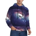 thumbnail image 2 of Daiia Planets Stars And Galaxies for Men's Fashion Hoodies & Sweatshirts with Kangaroo Pocket Hooded Sweatshirt Breathable & Moisture Wicking-4X-Large, 2 of 7