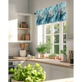 thumbnail image 6 of Ocean Turtle Wave Window Valance Curtain Coastal Marine Life Rod Pocket Short Curtain for Living Room, Bedroom & Kitchen Window Decor 42x12in, 6 of 8