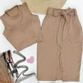 thumbnail image 2 of TNOBHG Women Style Suit 2 Pcs/set Women Vest Skirt Set Round Neck Solid Color Sheath High Waist Split Pockets Short Skirt Tank Top Set Summer Crop Top Skirt, 2 of 8