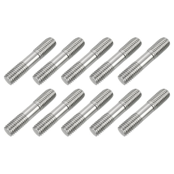 10Pack M8x40mm 304 Stainless Steel Double End Threaded Stud Screw Bolt for House Maintenance
