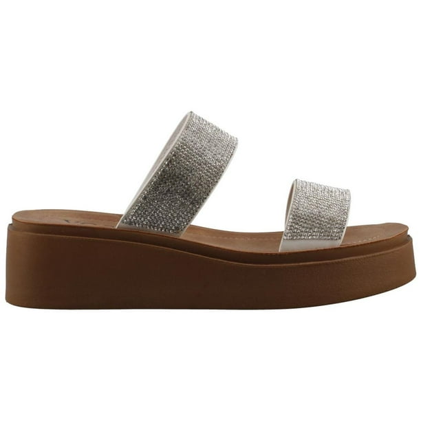 Sandalia Mujer Vosse Plataforma Casual plateado 23