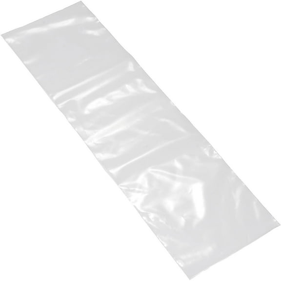 Laddawn 1137 8 x 28 in. Layflat Poly Bags with 4 Mil Clear - Case of 500