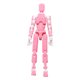 thumbnail image 3 of 1 Juego Robot Multiarticulado Maniquí 3D 13 Figura Acción ( ) Rosa Blanco, 3 of 3