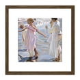 thumbnail image 1 of Joaquin Sorolla Y Bastida Time For A Bathe Valencia 8X8 Inch Square Wooden Framed Wall Art Print Picture with Mount, 1 of 4