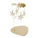 thumbnail image 1 of Candelabro giratorio de metal plateado para decoración de fiestas y eventos especiales Copo de nieve, 1 of 9