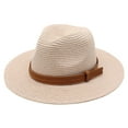 thumbnail image 2 of Visland Summer Beach Straw Hat Jazz Panama Trilby Fedora Hat Gangster Cap,UV Protection Unisex, 2 of 3