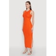 thumbnail image 3 of Womens Crew Neck Rib Knit Side Slit Maxi Dress, 3 of 4