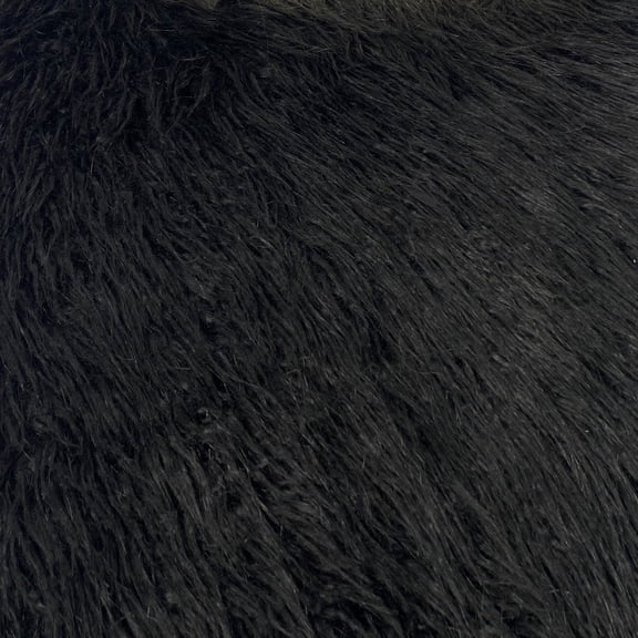 Black Mongolian Long Hair Faux Fur