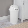 thumbnail image 4 of Sterilite 3 Gal. Round SwingTop Wastebasket White, 4 of 10