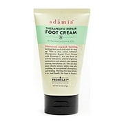 Adamia Therapeutic Repair Foot Cream with Macadamia Nut Oil and Promega-7, 4 Ounces Tube - Fragrance Free, Paraben Free, Non GMO