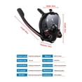 thumbnail image 7 of Snorkeling Mask Double Tube Silicone Full Dry Diving Mask Adult Swimming Mask Diving Goggles Self Contained Underwater Breathing ,Portable and lightweight, 7 of 7