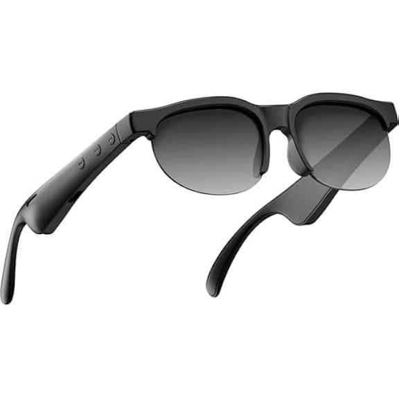 Smart Glasses with AI Translator, Bluetooth Glasses with 150 Translation, Lightweight Sunglasses for Men & Woman, UV Protection, 120H Ultra-Long Standby, IPX5 Waterproof, Hands-Free Music & Calls