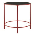 thumbnail image 4 of Furniture of America Harre Glass Top Side Table, Red, 4 of 6