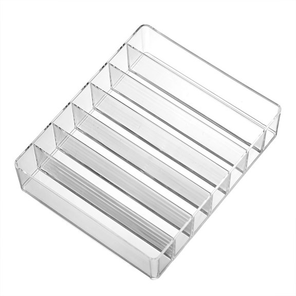 OIUR 7 Grids Makeup Organizer Tray Storage Holder Large Capacity Transparent Design Multipurpose Eyeshadow Palette Makeup Holder