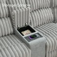 thumbnail image 5 of Comfort Stretch Power Recliner Sectional Faux Fur Sofa with Wireless Charging USB Type-C Ports Storage Console 2 Pillows Gray, 5 of 9