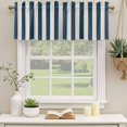 2 Pack Valances for Windows, Navy Blue Vintage Striped Window Valances ...