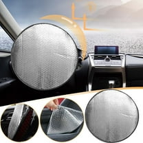 Car Steering Wheel Cover for Cooling, 16.9 Inch Car Steering Wheel Sunshade Cover, Car Interior Summer Special Sun Protection, Cooling Heat Insulation Aluminum Foil Sunshade for Cars Steering Wheels