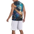 thumbnail image 2 of Xecao Colorful Planet Universe print basketball shirt for both men and women, a unisex basketball jersey perfect for theme parties-Small, 2 of 6