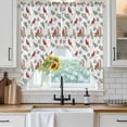 thumbnail image 6 of Cardinal Bird Swag Curtains for Kitchen/Bedroom/Living Room, Berry Holly Branches Winter Plants Scalloped Curtains 63 Inch Long, Rod Pocket Window Swag Topper Curtains Valances 2 Panels Set 36"x63", 6 of 8