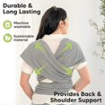thumbnail image 3 of All-in-One Elastic Slings - Baby Carrier - Infant Sling - Baby Sling - Hands Free Slings - Baby Shower Gift - One Size (Classic Gray), 3 of 5