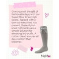thumbnail image 7 of MeMoi Sweet Bow Cotton Blend Knee High Socks - Girls - Female, 4, Gray, 7 of 7