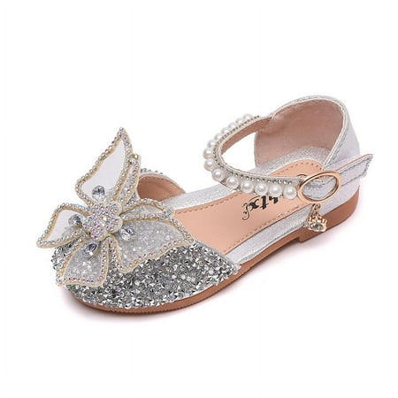 

NEWCE Children‘s Pearl Shoes 2023 Summer New Children‘s Baby Toe Sandals Girls Butterfly Dance Shoes
