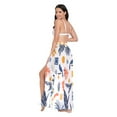 thumbnail image 3 of FORMRS Womens Long Sarong Beach Wrap Semi-Sheer Bikini Skirt Bathing Swimsuit Cover Up, Playful Forest, 3 of 7