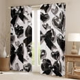 thumbnail image 2 of Castle Fairy Black Ribbon Bow Black Out Curtains for Boys Girls,Kawaii Love Heart Print Curtains Pack of 2 (42x63 Each),Dreamy Princess Bedroom Curtains,Lightweight Room Decor, 2 of 6