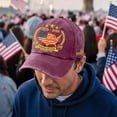 thumbnail image 4 of 250th Anniversary Baseball Cap for Men Women, US Flag 250 Year American Anniversary Hat, 4th of July Independence Day Patriotic Adjustable Washed Cap, 4 of 4