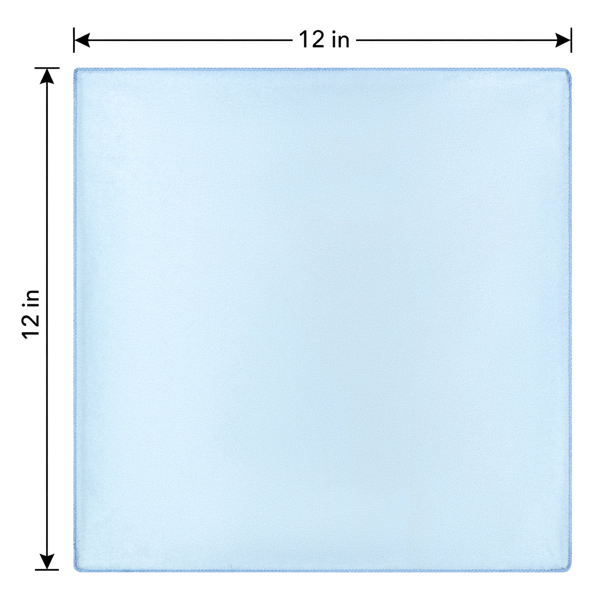 Unique Bargains 12Pcs Reusable Table Dinner Napkins Blue 12x12inch