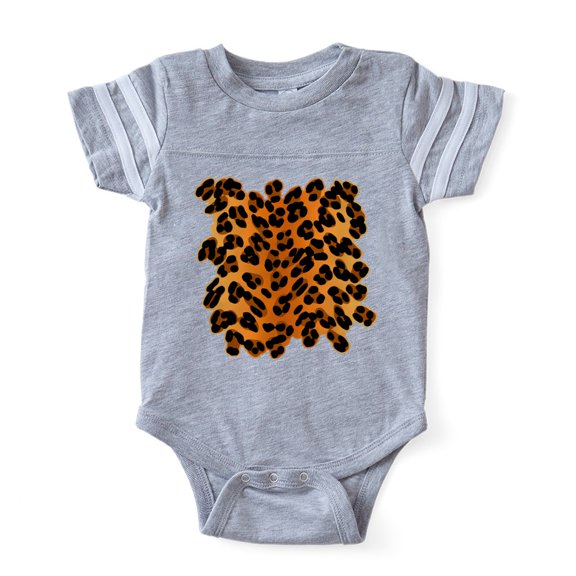 CafePress - Leopard Print_Tee - Cute Infant Baby Football Bodysuit