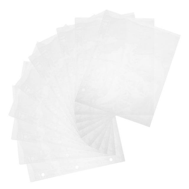 LEEYNEER 10pcs Clear Plastic Card Sleeves for Binders Refill Inner Pages Trading Card and Photo Protectors for Sports Cards