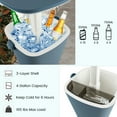 thumbnail image 4 of Spaco 3-in-1 Portable Cooler Bar Table with Bottle Opener and Lift Top Lid for Camping Poolside, Outdoor Fridge Freezer for Camping Travel-Blue, 4 of 9