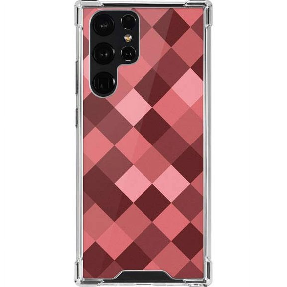 Skinit Patterns Autumn Red Geometric Galaxy S22 Ultra Clear Case