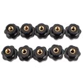 thumbnail image 4 of 10Pcs Nuts Knob Grip Handle 7-Star with Female Thread Brass Core M6x25 for Machine Tool, 4 of 14